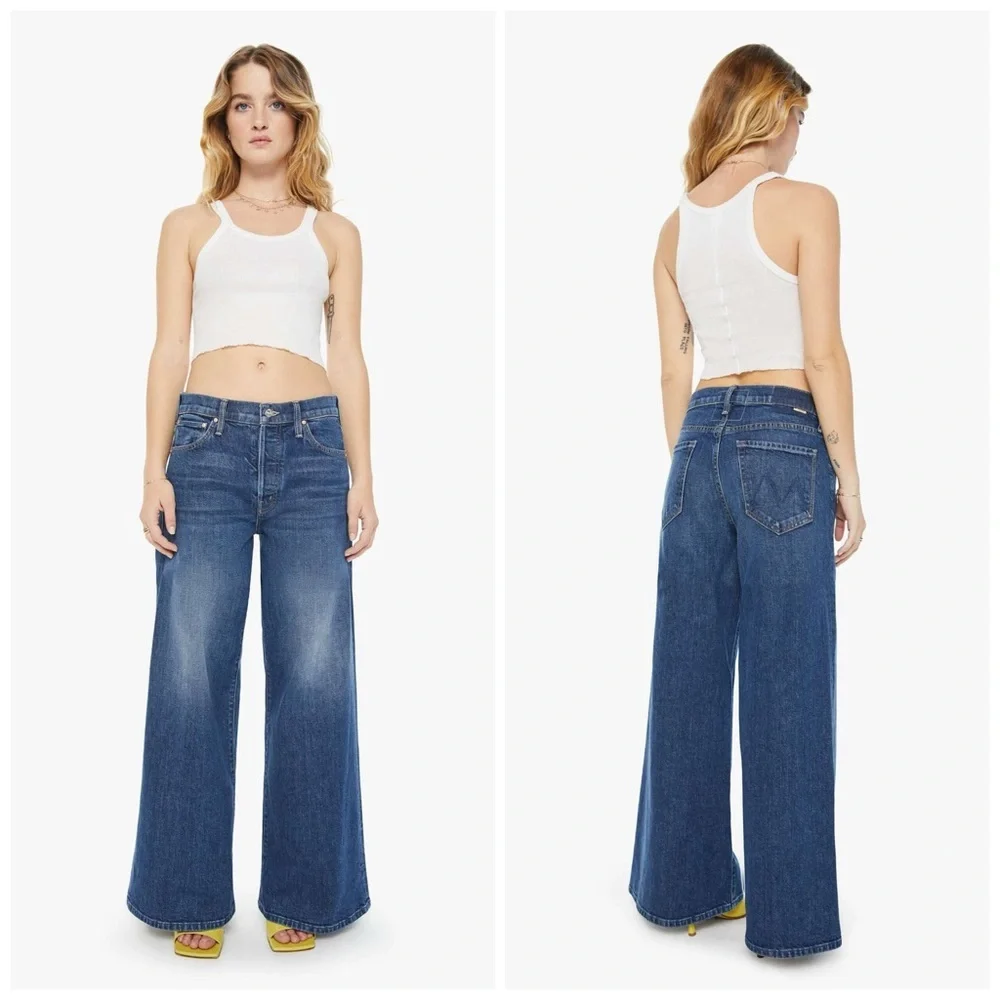 Mother The Ditcher Roller Sneak Cannonball Wide Leg Jeans Size 27 NWT​